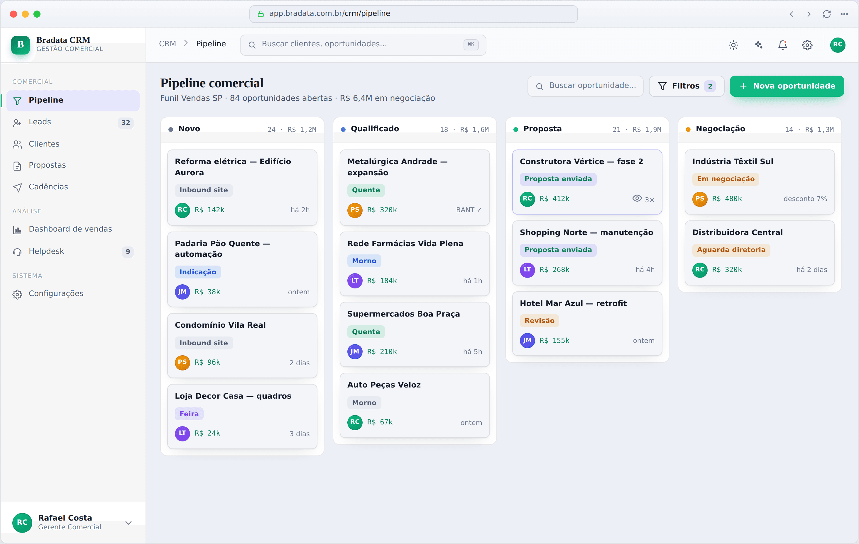 CRM & Gestão Comercial