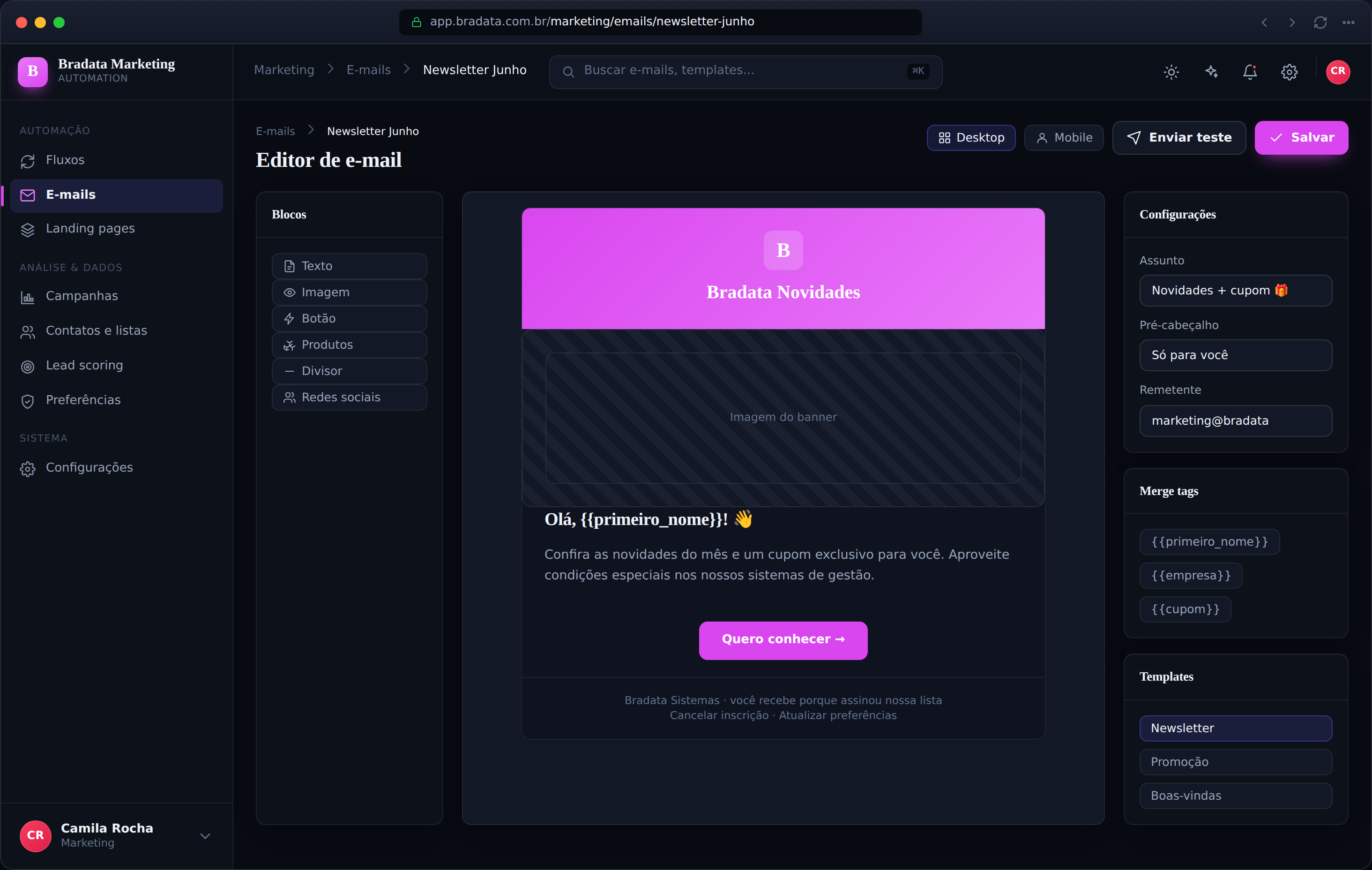 Editor de e-mail